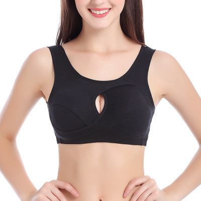 Cotton Anti-expansion Gathering Adjustment Sports Bra