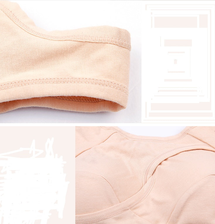 Cotton Anti-expansion Gathering Adjustment Sports Bra