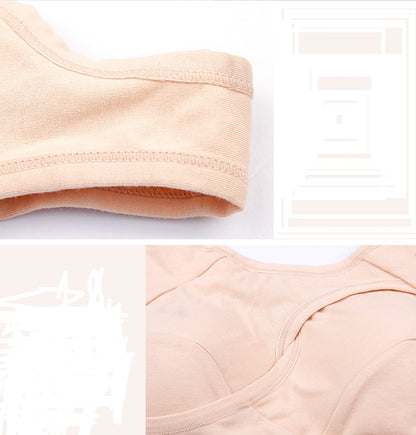 Cotton Anti-expansion Gathering Adjustment Sports Bra