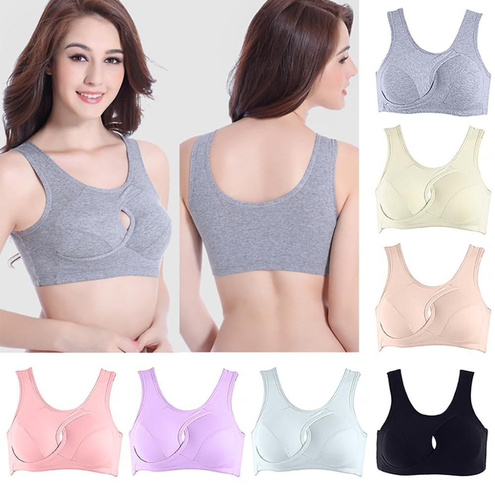 Cotton Anti-expansion Gathering Adjustment Sports Bra