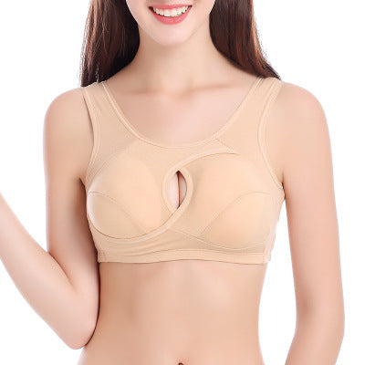 Cotton Anti-expansion Gathering Adjustment Sports Bra