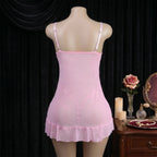 3 Pieces Women Sleepwear With Robe Sexy Lace Lingerie