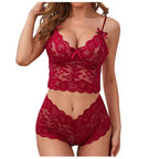 Women Lace Bras Sets Female Non-padded Bra Panty Set